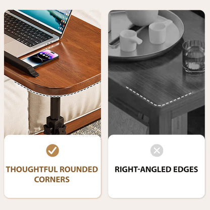 Versatile Rolling Laptop Table with 360° Swivel Functionality