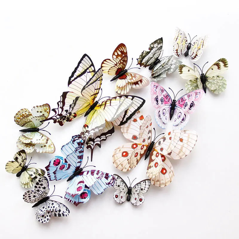 Magnetic 3D Butterfly Wall Stickers Set | 12 Pieces | Double Layered