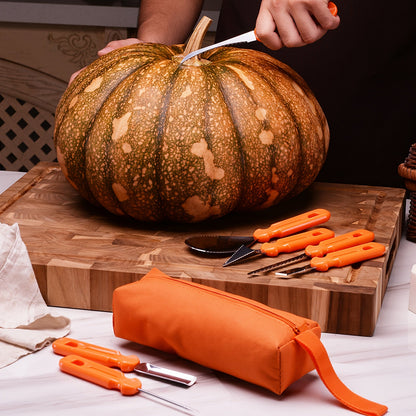 Ultimate Pumpkin Carving Kit with Stainless Steel Tools & Organizer
