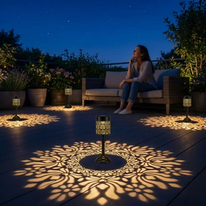 Metal Solar Table Lamp for Cozy Evening Lighting