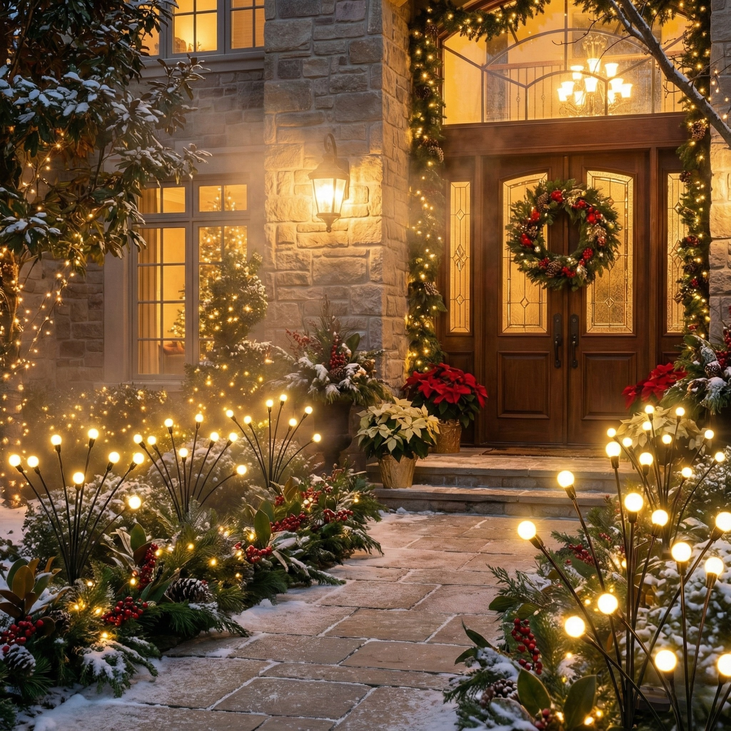 Luminous Solar Garden Lights with Starburst Glow | Eco-Friendly Outdoor Lighting