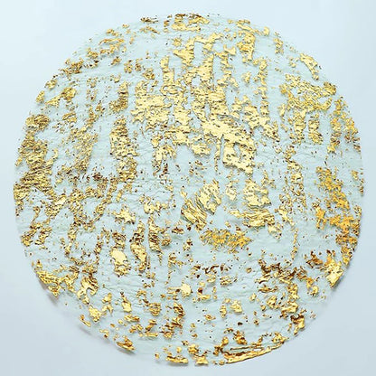 12-Piece Elegant Gold Disposable Placemats Set for Parties