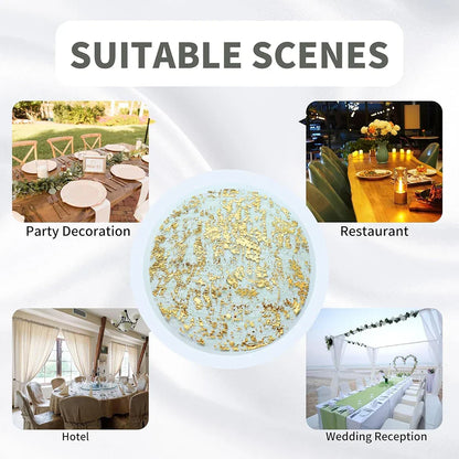 12-Piece Elegant Gold Disposable Placemats Set for Parties
