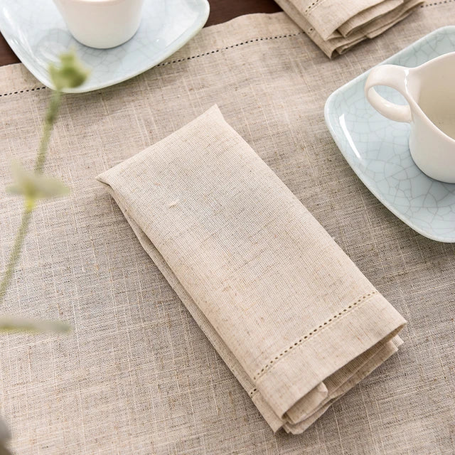 12-Piece Elegant Linen Tablecloth and Napkin Set for Dining