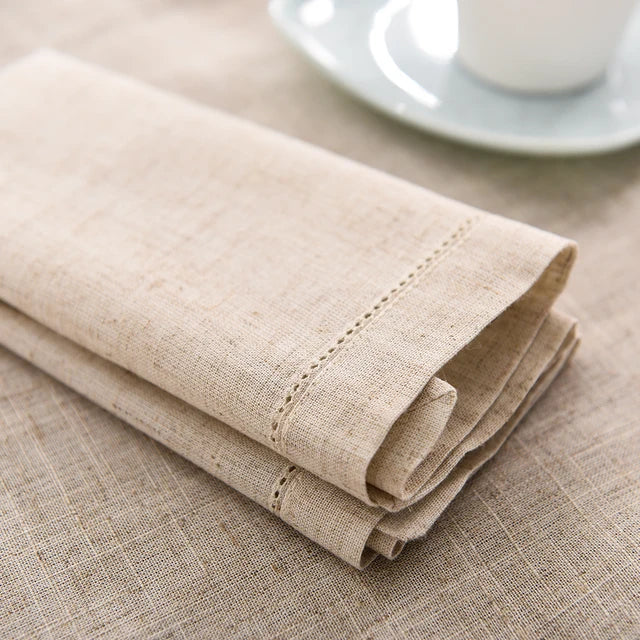 12-Piece Elegant Linen Tablecloth and Napkin Set for Dining