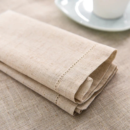 12-Piece Elegant Linen Tablecloth and Napkin Set for Dining