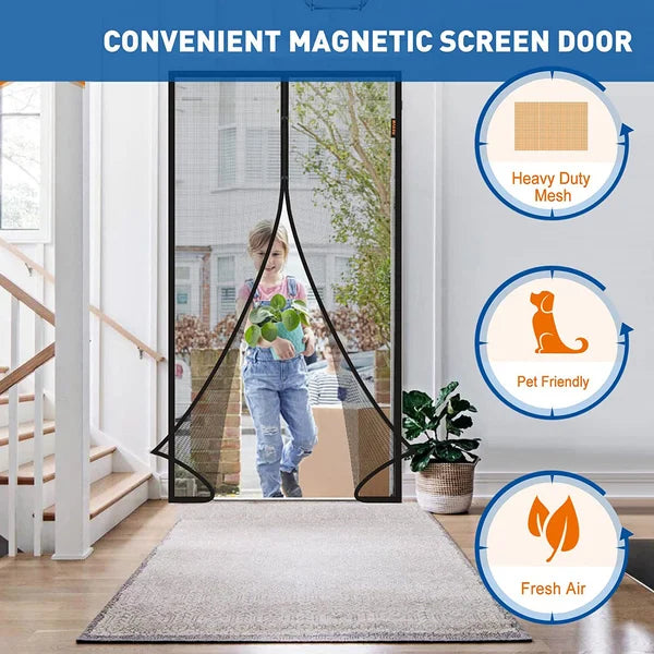 Magnetic Screen Door for Insect Protection