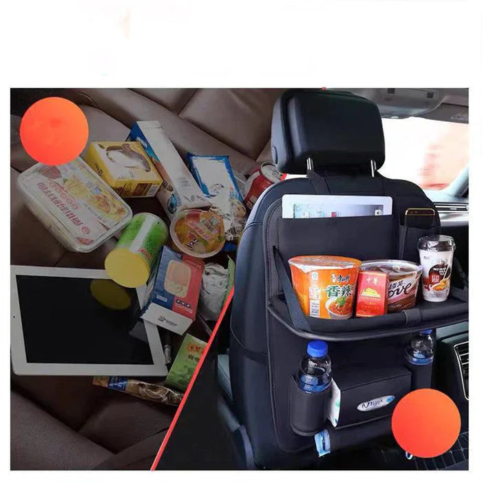 Stylish Backseat Organizer for a Tidy Car Interior - LuxuraDrive Elite