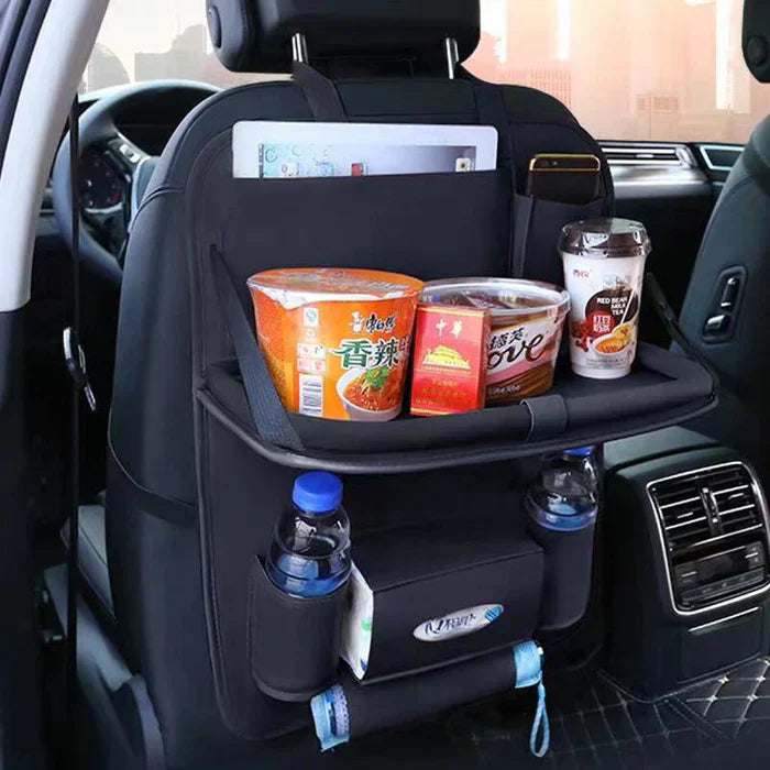 Stylish Backseat Organizer for a Tidy Car Interior - LuxuraDrive Elite