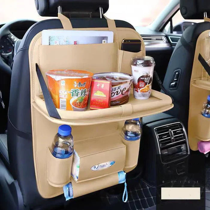 Stylish Backseat Organizer for a Tidy Car Interior - LuxuraDrive Elite