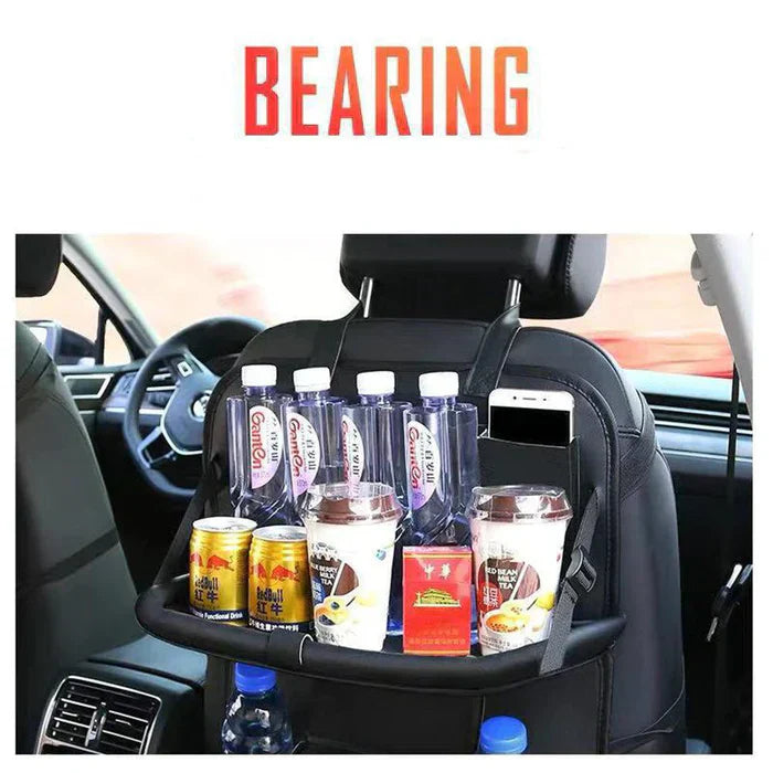 Stylish Backseat Organizer for a Tidy Car Interior - LuxuraDrive Elite