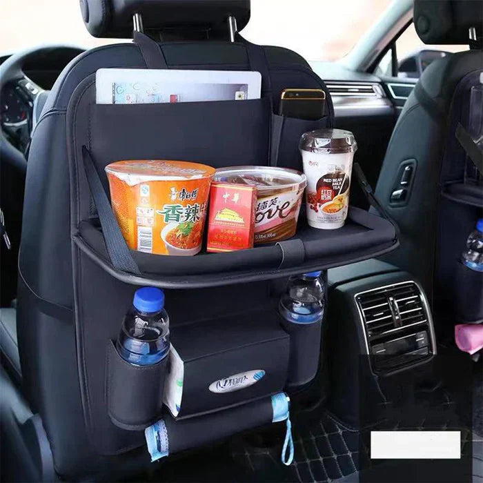 Stylish Backseat Organizer for a Tidy Car Interior - LuxuraDrive Elite