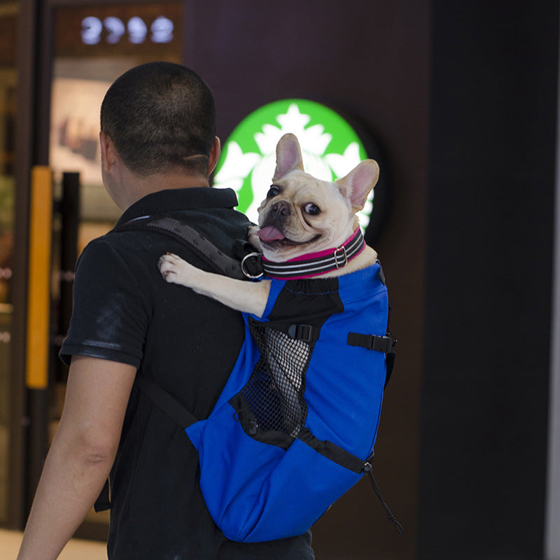 Medium Dog Backpack – Comfortable Carry Bag with Safety Strap & Storage Pockets