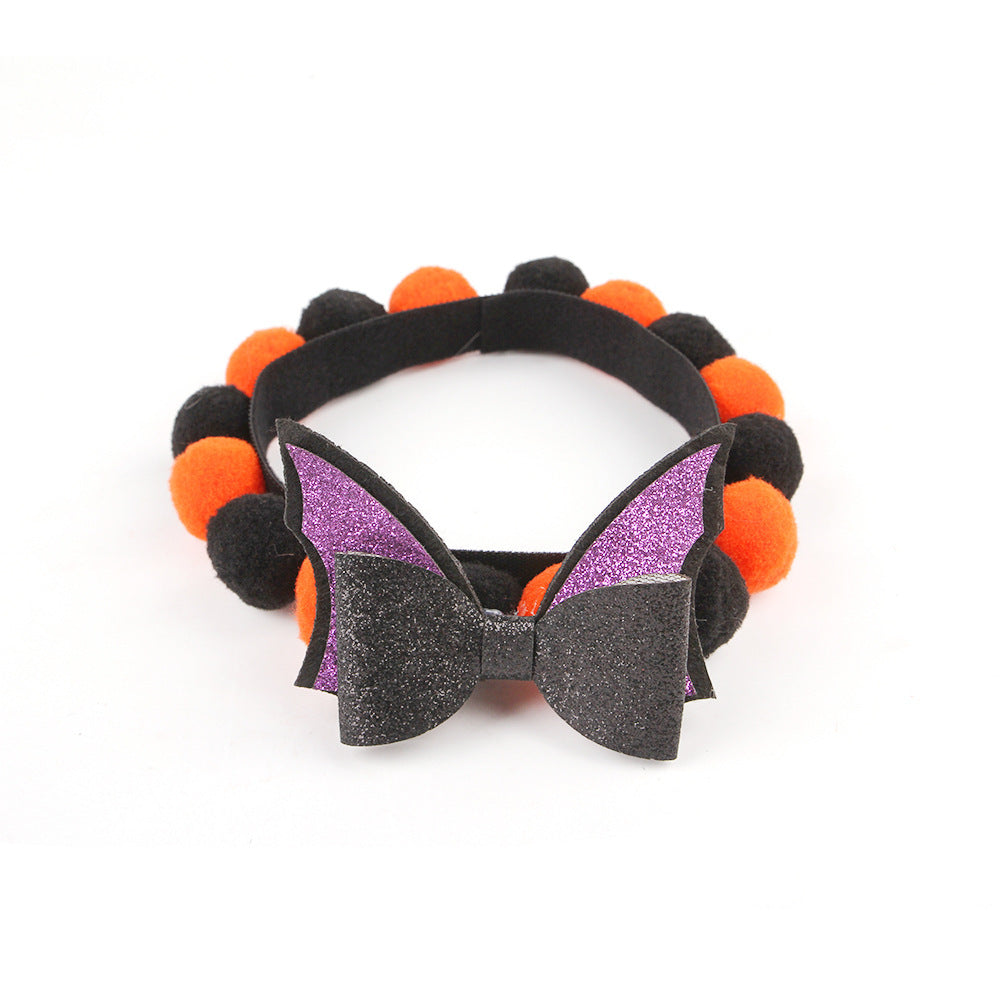 Adjustable Halloween Collar for Dogs and Cats – Pumpkin & Skull Patterns