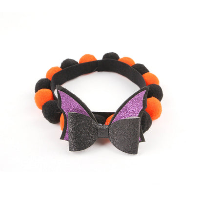 Adjustable Halloween Collar for Dogs and Cats – Pumpkin & Skull Patterns
