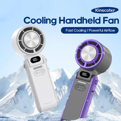 Mini Fan with 100 Speeds | 3600 mAh Rechargeable Battery | Foldable & Ice Cooling