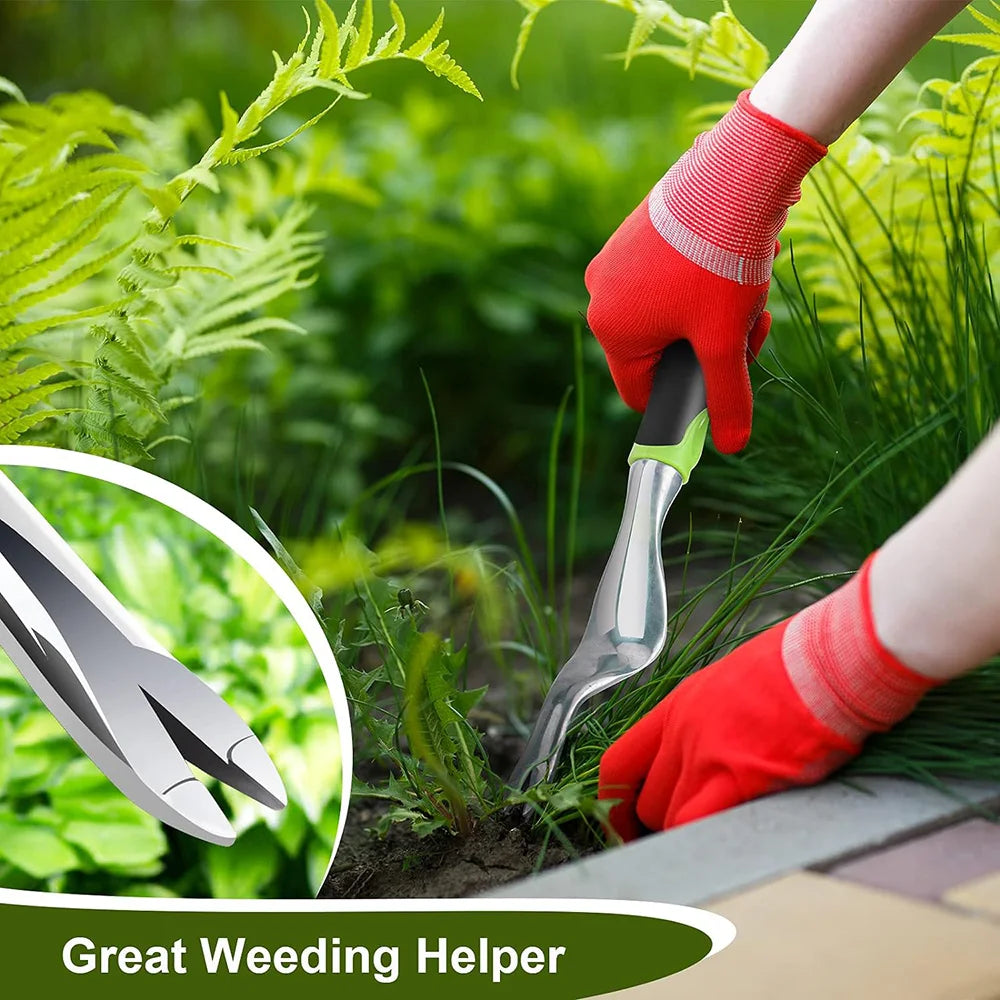 Ergonomic 30 cm Aluminum Garden Weeder for Weed Cutting