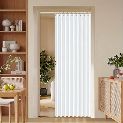 Colorful Magnetic Folding Curtain for Doors – Space-Saving Divider, Washable Polyester