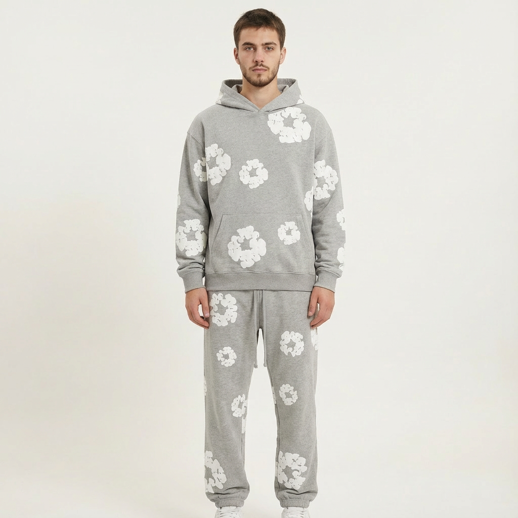 Chic Spring Sweatshirt for Men – Elegant Floral Design and Comfort