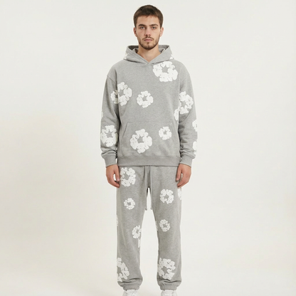 Chic Spring Sweatshirt for Men – Elegant Floral Design and Comfort