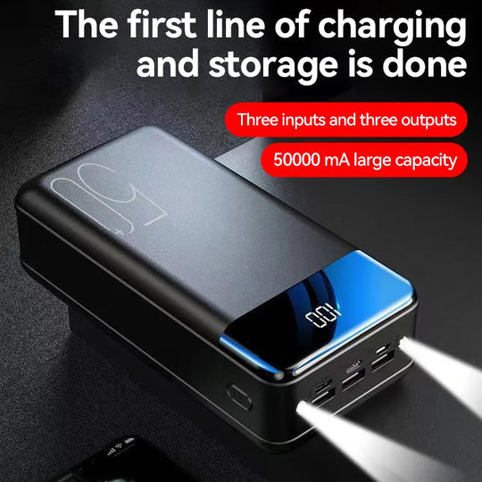 Compact & Versatile 50,000 mAh Power Bank with Fast Charging