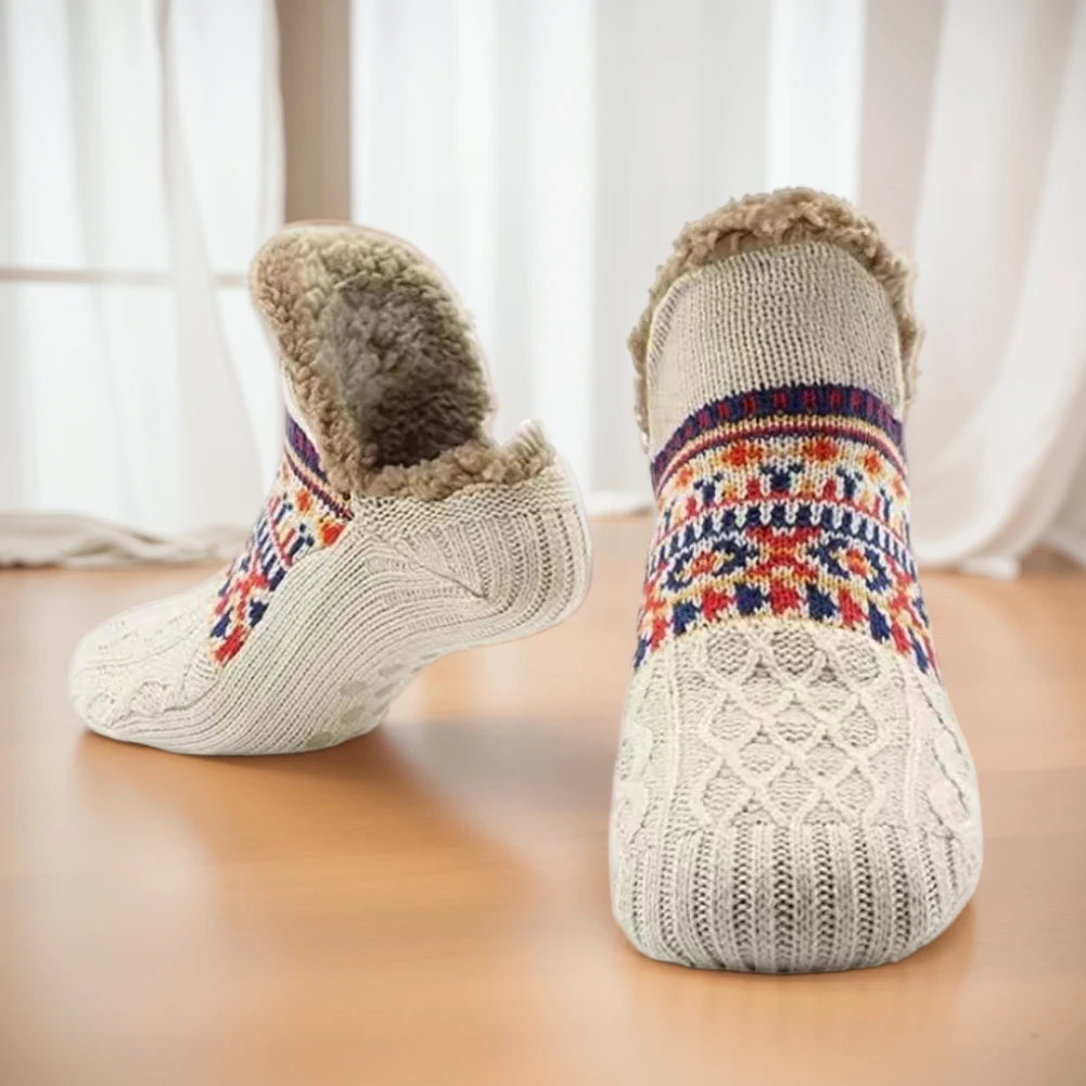 Thermal Winter House Socks | Non-Slip, Cozy Design for Men & Women | Thickly Lined, Extra Warm | Soft, Non-Slip Bed Socks for Home & Holiday