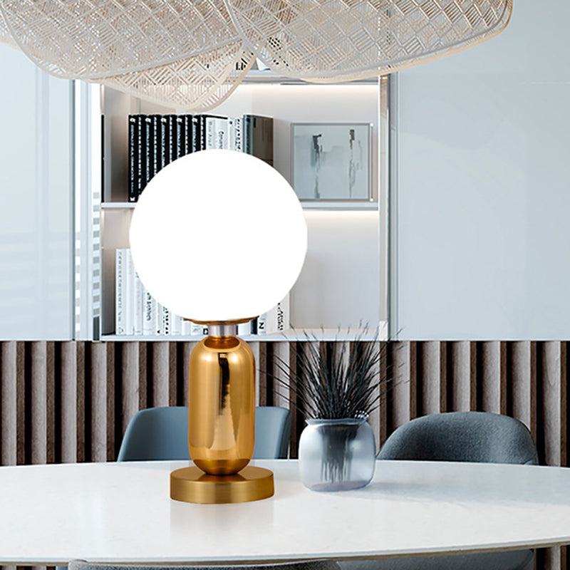Stylish Sphere Lamp with Glass Design in Gold Finish