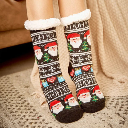 Women's Cozy Winter Socks – Soft, Warm & Non-Slip | Penguin, Reindeer & Bear Designs | Perfect Christmas Gift