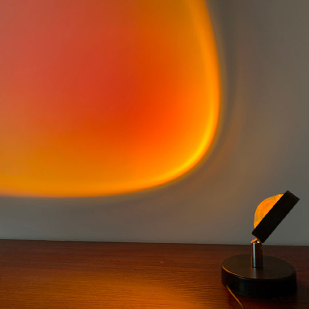 Decorative Table Lamp with Warm LED Sunset Ambient Light
