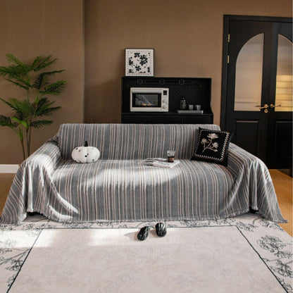 Chic Striped Chenille Sofa Protector