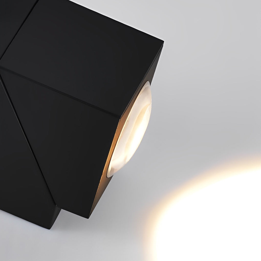 Waterproof Black Wall Lamp with Adjustable Motion Sensor and Up/Down Light