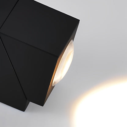 Waterproof Black Wall Lamp with Adjustable Motion Sensor and Up/Down Light