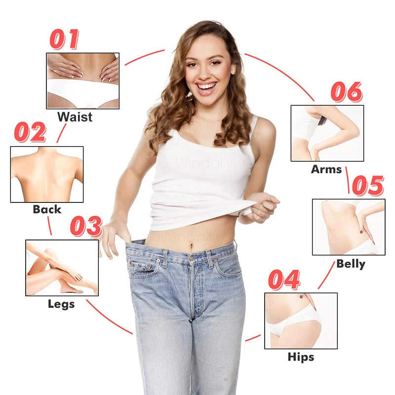Wireless Body Massager with EMS, Vibration Features & 4 LED Colors