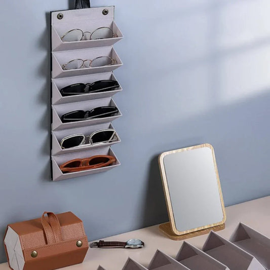 Foldable Multi-Case for Glasses | PU Leather Lens Organizer