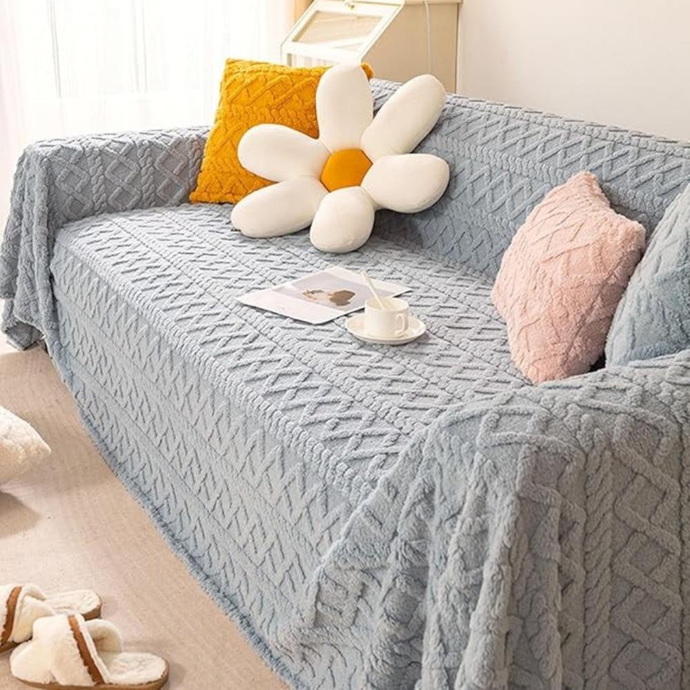 Luxurious Plush Sofa Protector Cover