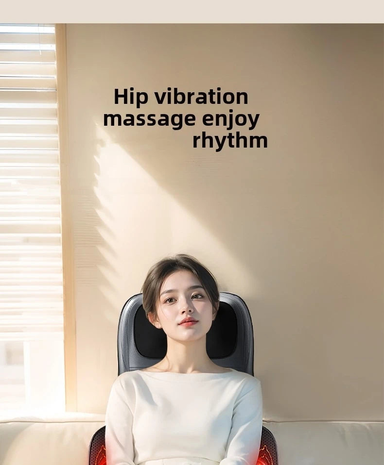 Heat-Enhanced Massage Cushion – Full Body Vibration for Office & Car