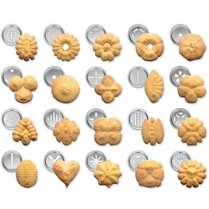 20 Shape Aluminum Cookie Cutter Set with 4 Decorating Tips