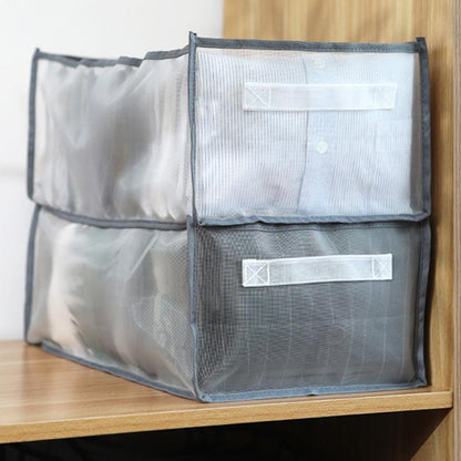 Clothes Organizer with 7-Grid Mesh Dividers for Wardrobe