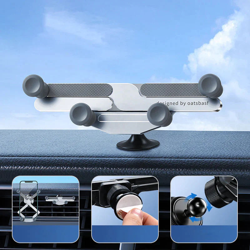 Sleek Car Phone Mount with 360-Degree Rotation