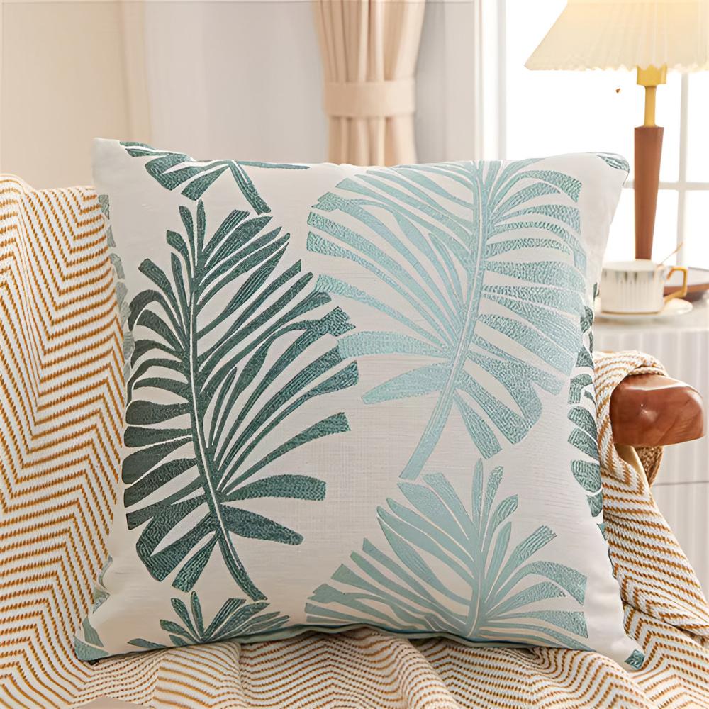 Luxe Leaf Design Cushion Cover for Stylish Interiors