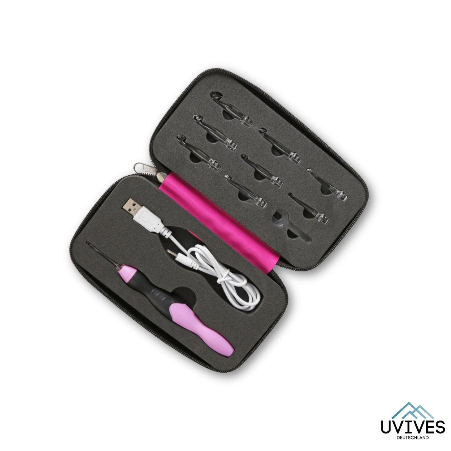 Rechargeable Glow Crochet Hooks Set