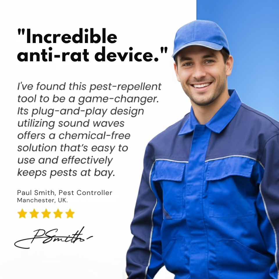 Ultrasonic Rodent Deterrent for Home and Garden Plug-In Device