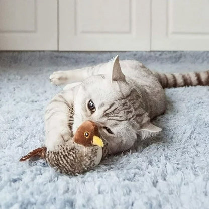Interactive Chirping Bird Toy for Cats