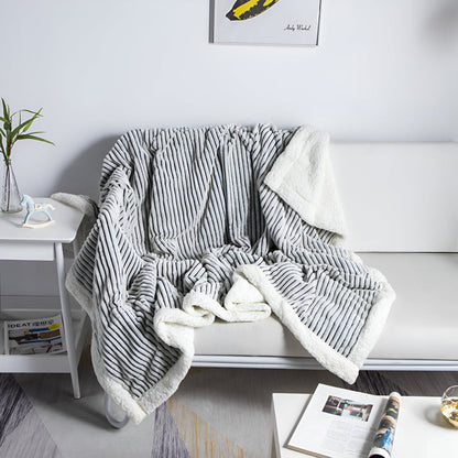 Plush Comfort Striped Fleece Blanket