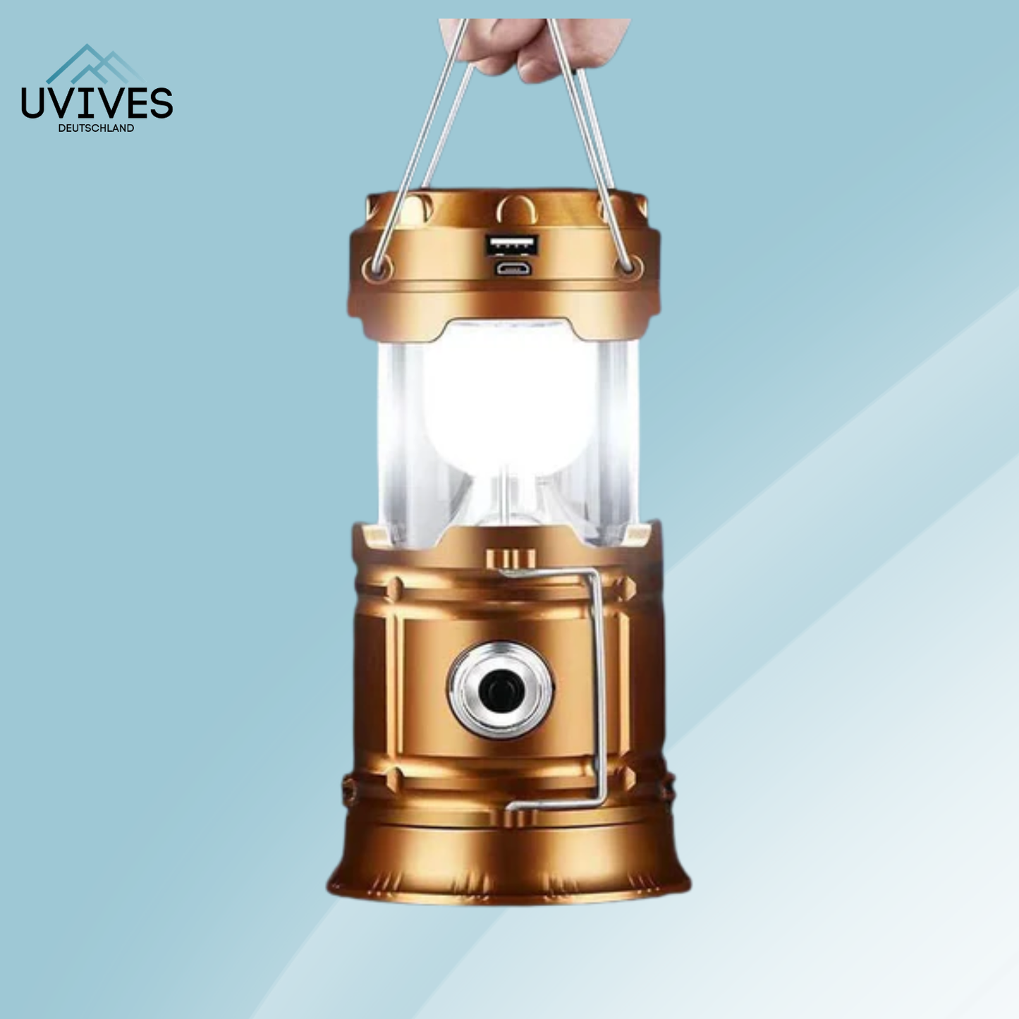 Double Solar Lamp & Flashlight for Endless Outdoor Illumination