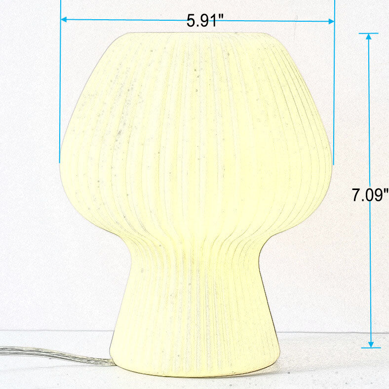 Sturdy Glass Table Lamp with Minimalist Mushroom Design for Bedside