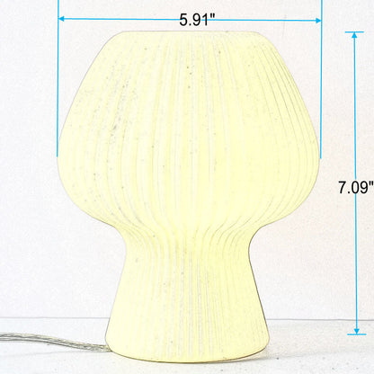 Sturdy Glass Table Lamp with Minimalist Mushroom Design for Bedside