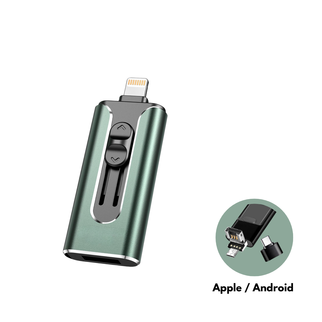 4-in-1 Backup USB Stick | Direct Transfer from Phone to USB