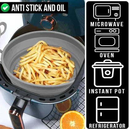 Reusable Silicone Baking Tray for Air Fryer – Grill Pan