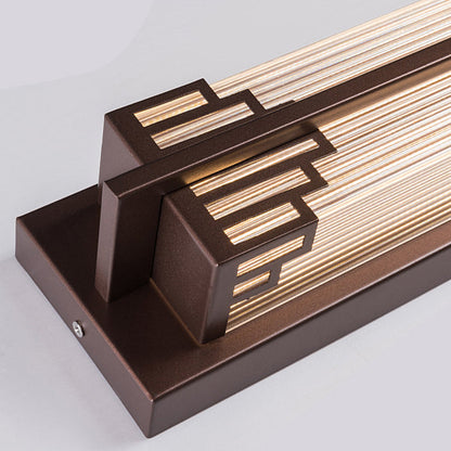 Waterproof Rectangular LED Wall Light with Stainless Steel and Glass for Outdoor Use